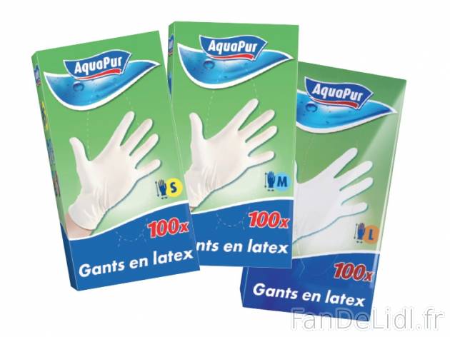 100 gants en latex , prezzo 5.49 € per Le pack de 100 gants au choix 
- Au choix ...