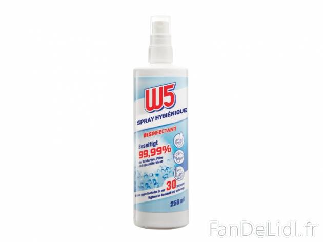 Spray hygiénique désinfectant , prezzo 1.49 € per 250 ml, 1 L = 5,96 € EUR. ...