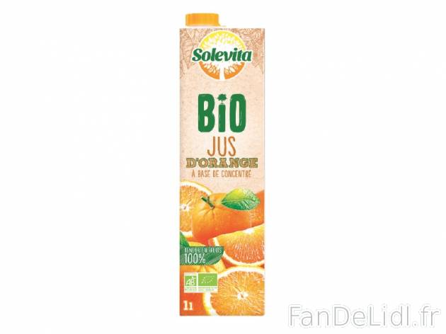 Jus d&apos;orange ABC ou pur jus de pomme bio , prezzo 1.39 € per La brique ...