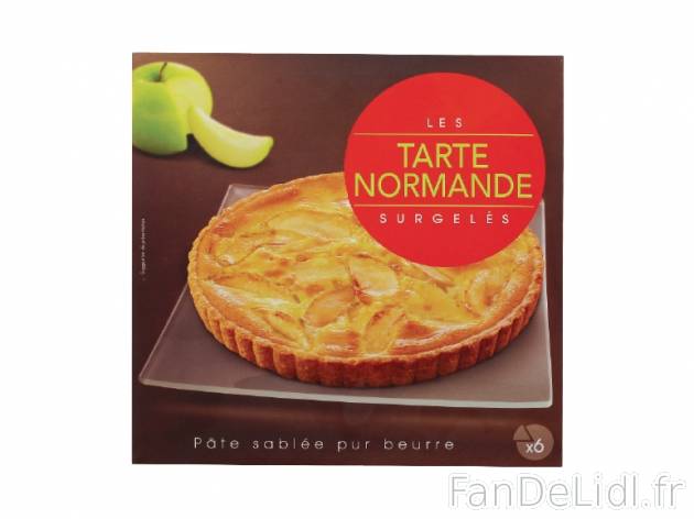 Tarte normande à la pomme , prezzo 3.29 € per 480 g, 1 kg = 6,85 € EUR.