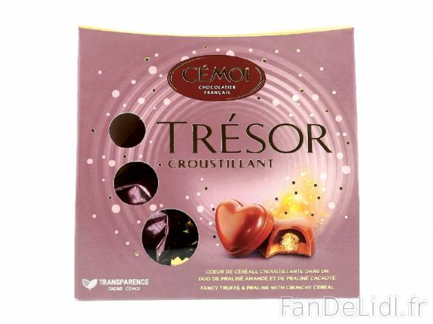 Cémoi Trésor croustillant , prezzo 4.39 € per 200 g, 1 kg = 21,95 € EUR. 
- ...