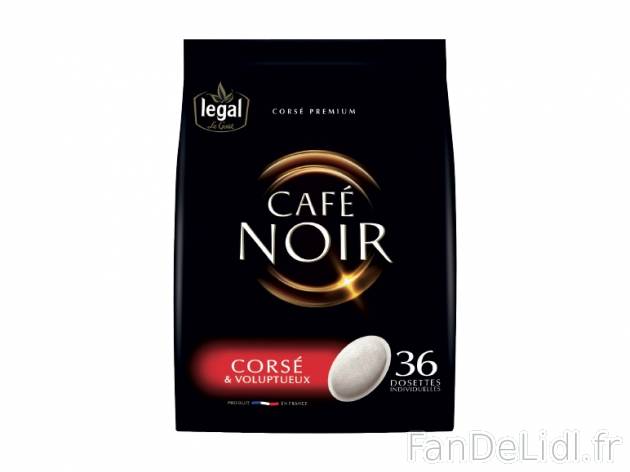 Legal café noir 36 dosettes , prezzo 2.79 € per 250 g au choix, 1 kg = 11,16 ...