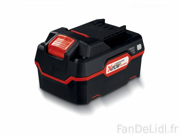 Batterie 4 Ah Parkside, X20VTeam, le prix 29.99 € 
- 4 Ah
- 20 V
- Technologie ...