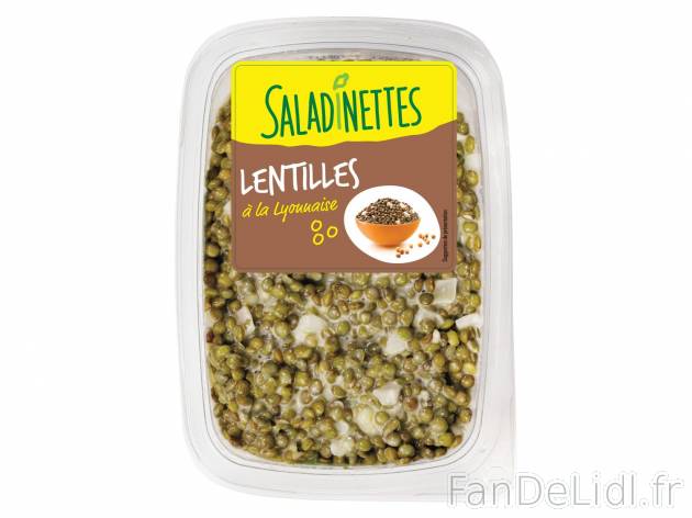 Salade de lentilles à la lyonnaise
 , prezzo 1.49 € per 500 g