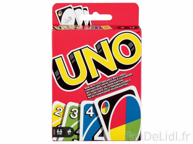 Jeu de cartes UNO , le prix 5.99 € 
- 3 cartes à customiser pour inventer la ...