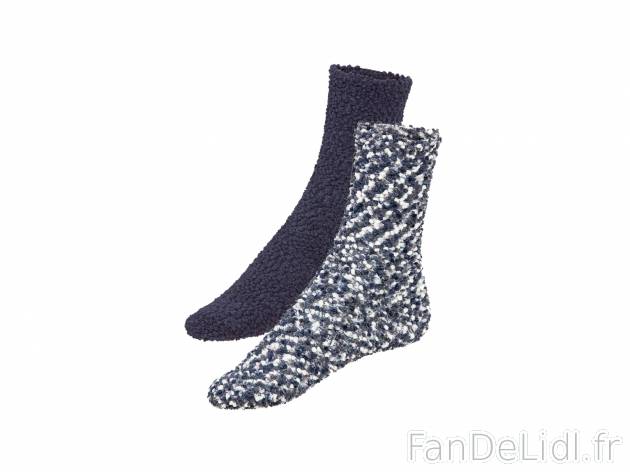 Chaussettes de nuit femme , le prix 2.99 € 
- Ex. 95 % polyester, 4 % polyamide ...