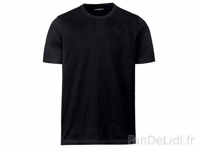 T-shirts , le prix 7.99 € 
- Lot de 3 même coloris
- Du S au XXL selon modèle.
- ...