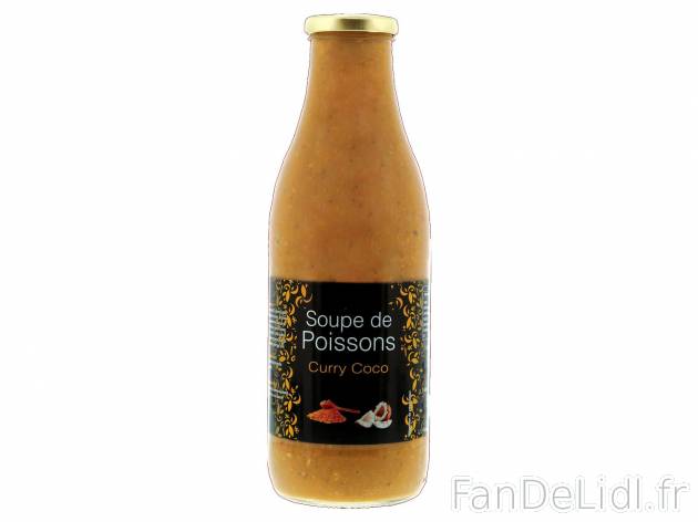 Soupe de poissons curry-coco1 , prezzo 2.49 € per la bouteille de 1 L