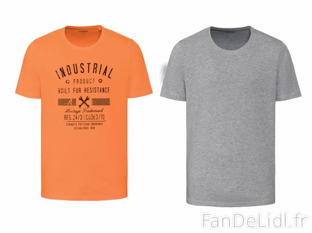 T-shirts homme , le prix 5.99 € 
- Du S au XL selon modèle
- Ex. 95 % coton ...