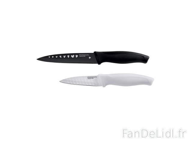 Couteau de cuisine , le prix 2.99 € 
Au choix : 
- Set de 2 : couteau multi-usage ...