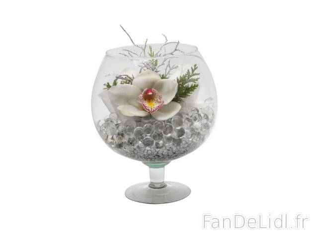 Orchidée Cymbidium en verre à Cognac , le prix 9.99 € 
- ø 19 cm
- Hauteur ...