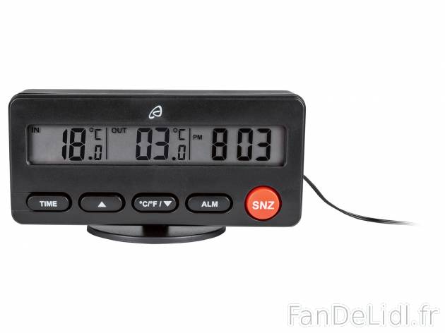 Thermomètre numérique , le prix 4.99 € 
- Signal d’avertissement activable ...