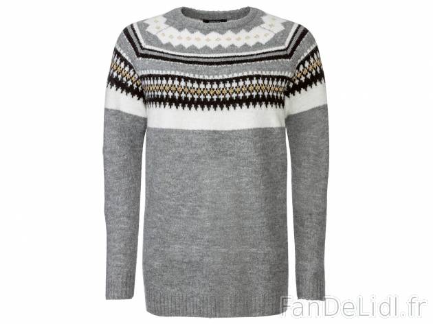 Pull long femme , le prix 9.99 &#8364; 
- Du S au XL selon mod&egrave;le.
- ...