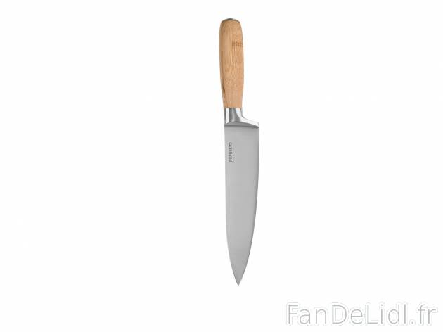 Couteau de cuisine , le prix 5.99 € 
Au choix :
- Couteau de chef : longueur ...