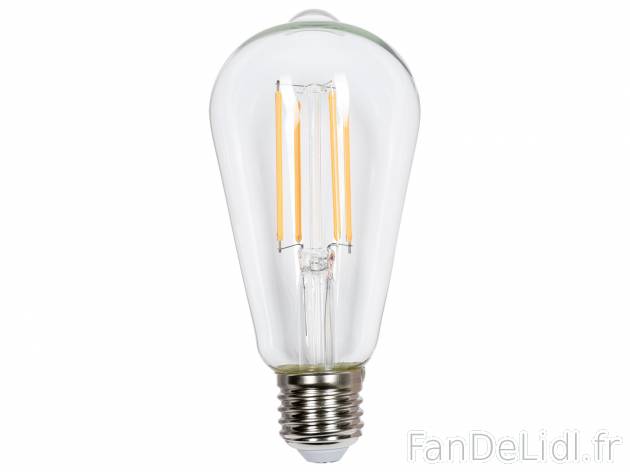 Ampoule LED à filament , le prix 2.99 € 
- E27 : 806 lumen
- Light : 8 W, ...