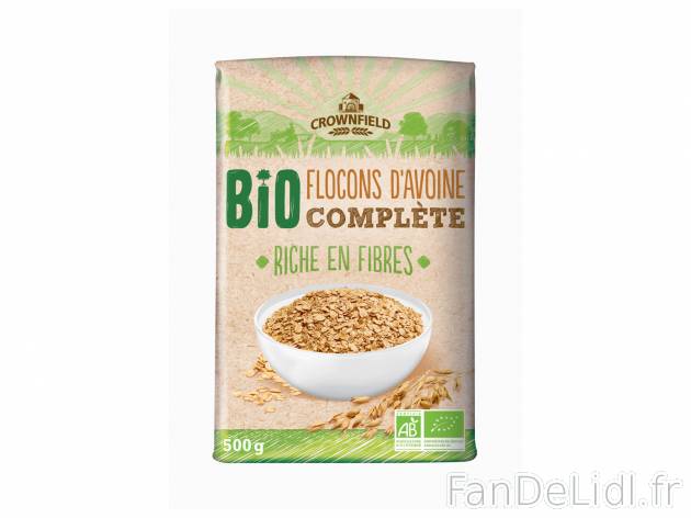 Flocons d’avoine Bio , le prix 1.45 € 

Caractéristiques

- AB agriculture ...