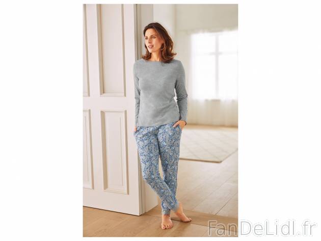 Pyjama femme , le prix 8.99 € 
- Du S au XXL selon modèle.
- Ex. 90 % coton ...