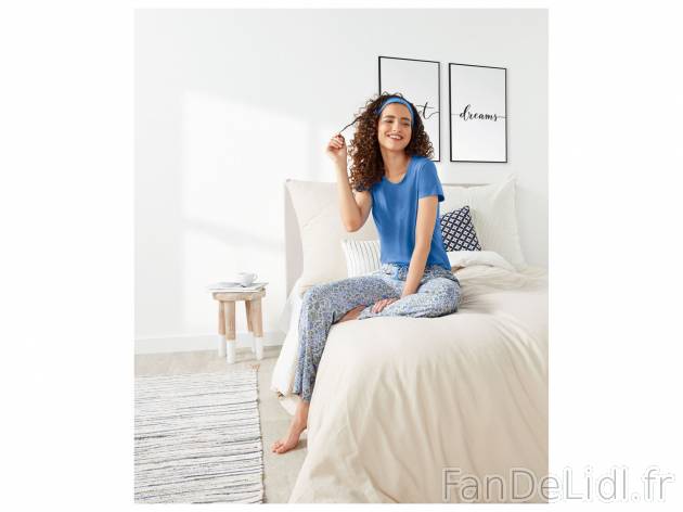 Pyjama en coton bio femme , le prix 8.99 € 
- Du S au XL selon modèle.
- Set ...