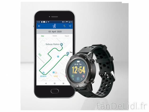 Montre fitness connectée avec GPS , le prix 64.99 € 
- Quantités limitées ...