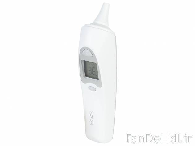 Thermomètre auriculaire , le prix 16.99 € 
- 10 capuchons de protection interchangeables ...