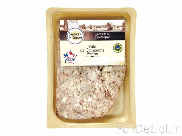 Pâté de campagne breton IGP1 , prezzo 1.49 € per 180 g 
- Véritable référence ...