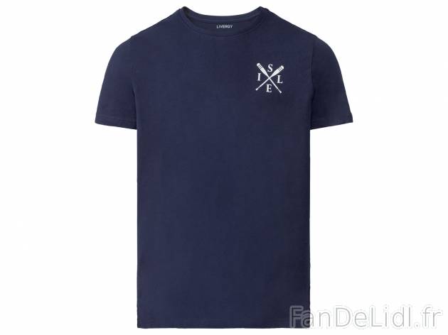 T-shirt , le prix 3.99 € 
- Du S au XL selon modèle
- Ex. 98 % coton et 2 % ...