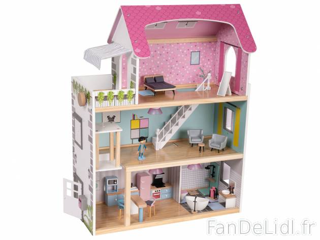 Maison de poupées , le prix 30.00 € 
- Env. 64 x 80 x 31 cm (l x h x p)
- 3 ...