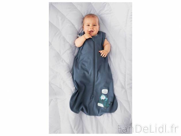 Gigoteuse bébé en coton bio , le prix 7.99 € 
- Tailles : 70, 90 ou 110 cm ...