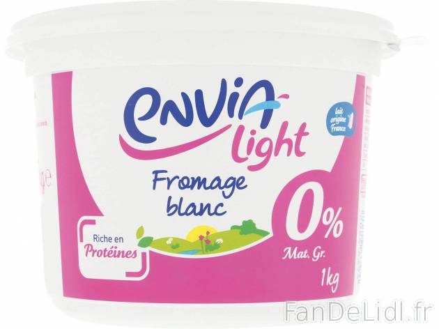 Fromage blanc 0 % , le prix 1.24 € 

Caractéristiques

- Transformé en France
- ...