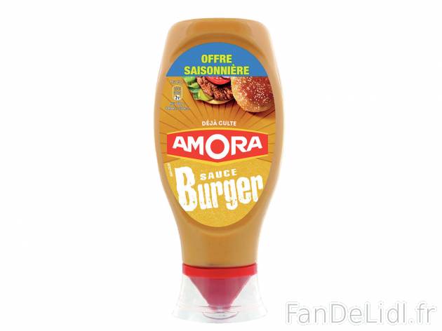 Amora sauce , le prix 1.05 € 
- Le produit de 448 g : 1,58 € (1 kg = 3,53 €)
- ...