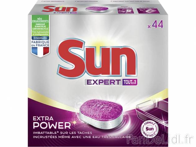 Sun Expert , le prix 4.87 € 
- Le produit de 44 pièces : 7,49 €
- Les 2 produits ...