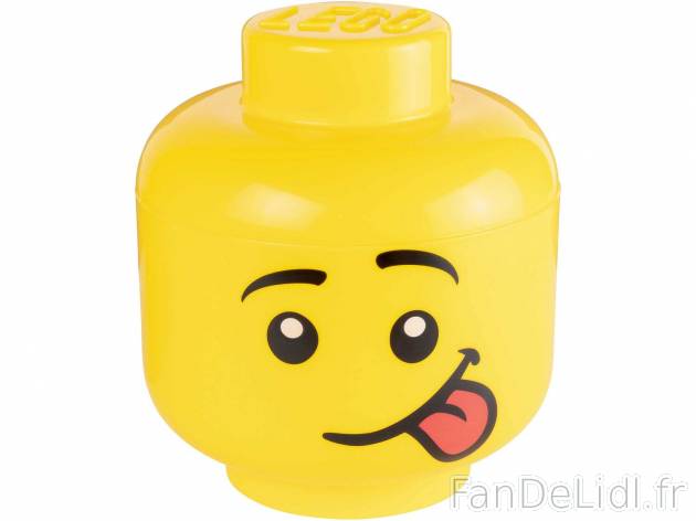 Boîte de rangement en forme de tête Lego , le prix 9.99 € 
- Autres modèles ...