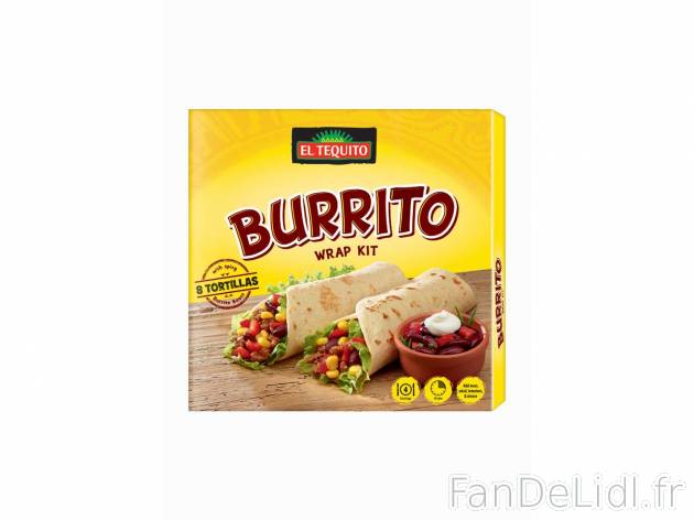 Kit pour burritos ou tacos , le prix 1.99 €