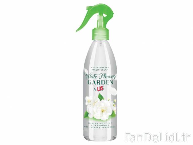 Spray désodorisant , le prix 0.99 €  
-  Au choix : jasmin, rose ou océan