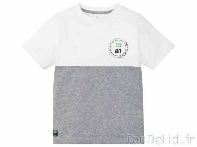 T-shirts , le prix 5.49 € 
- Du 6-8 ans (122/128 cm) au 12-14 ans (158/164 cm) ...