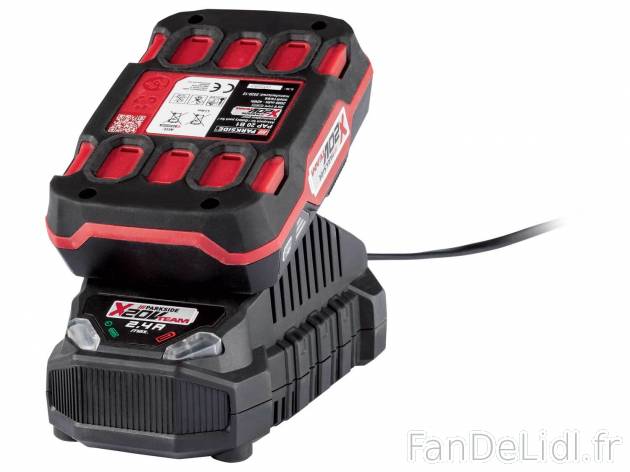 Batterie et chargeur Parkside, X20VTeam , le prix 27.99 € 
- Batterie : 20 V, ...