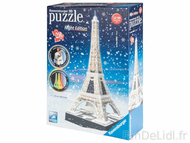 Puzzle 3D , le prix 11.99 €
