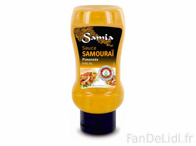 Samia sauce1 , prezzo 1.55 € per 330/350/360 g au choix 
- Au choix : Samouraï ...