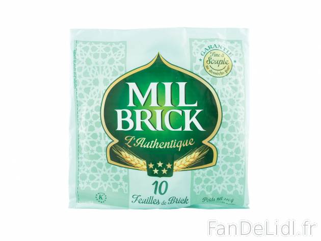 10 feuilles de brick1 , prezzo 0.75 € per 170 g 
  