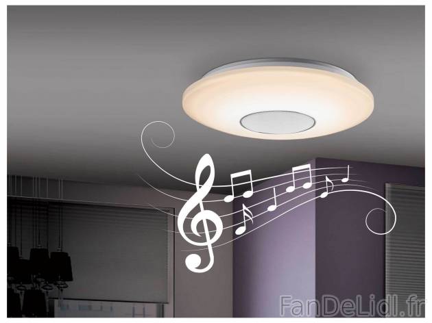 Plafonnier à LED avec haut-parleur Bluetooth® , le prix 39.99 € 
- Env. 40 ...