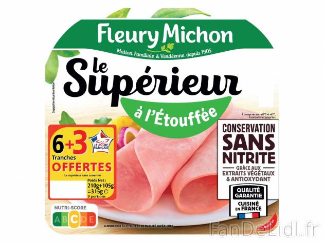 Fleury Michon Le Supérieur à létouffée , le prix 3.79 &#8364; 
- Conservation ...