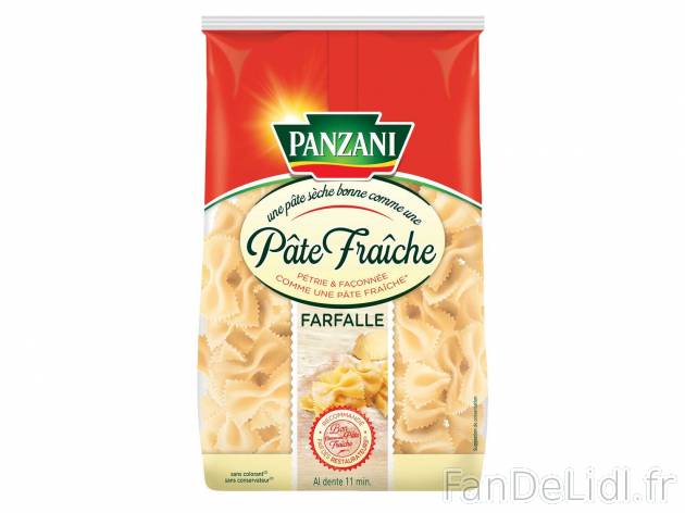 Panzani farfalle qualité pâtes fraîches , le prix 0.87 &#8364;