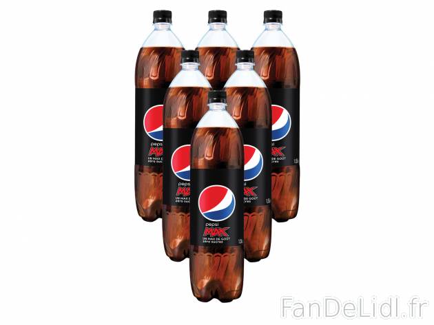 Pepsi Max , le prix 0.80 &#8364; 
- La bouteille de 1,5 L : 0,96 &euro; ...