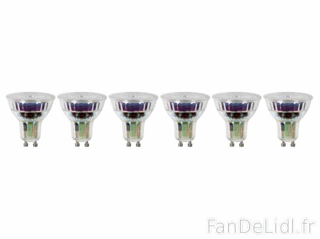 Ampoule LED , le prix 6.99 € 
- GU10, 5,5 W, 350 lm
- Lot de 6
- Autres modèles ...