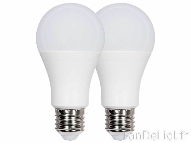 Ampoule LED , le prix 2.99 € 
- E27, 9,5 W, 806 lm
- Lot de 2
- Autres modèles ...