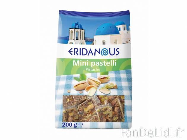 Mini pastelli1 , prezzo 1.99 € per 200 g au choix 
- Au choix : pistache ou amande ...