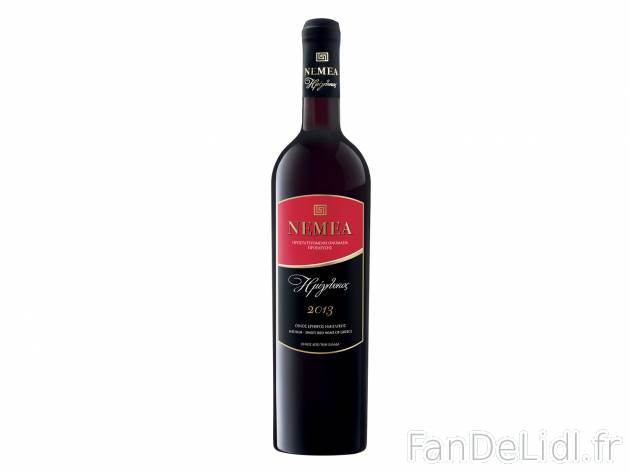 Vin rouge Nemea1 , prezzo 2.59 € per 75 cl 
- Température optimale de dégustation ...