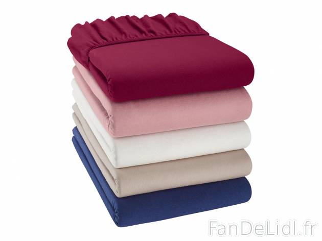 Drap-housse en jersey coton , prezzo 5.99 € per L&apos;unité au choix 
- ...