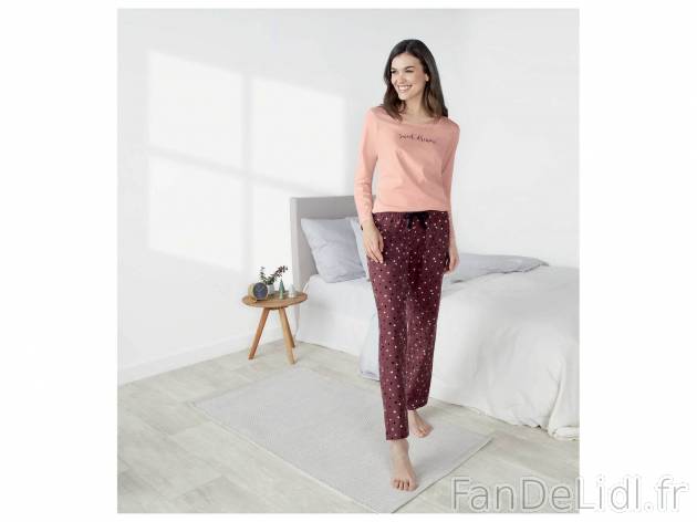 Pyjama femme , le prix 9.99 € 
- Du S au XL selon modèle
- Ex. 100 % coton ...