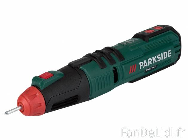 Graveur Parkside PAGG4A1, le prix 13.99 € 
- Pour graver sur de nombreux matériaux ...